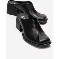 Leder-Mules mit Karree-Zehenpartie