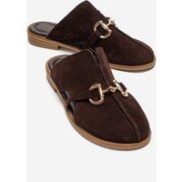 Wildleder-Mules mit Horsebit-Detail