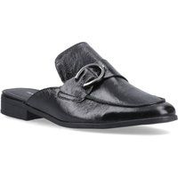 Leder-Mules mit Schnallen-Detail