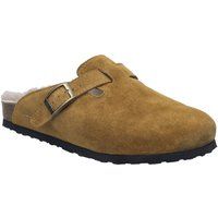 Wildleder-Clogs mit Lammfell-Fütterung