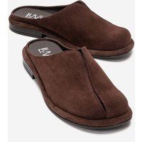 Minimalistische Mules aus Wildleder