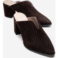 Laser-Cut Veloursleder-Mules