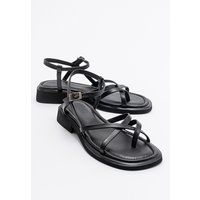 Minimalistische Riemchen-Sandalen aus Nappaleder