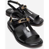 Minimalistische T-Riemen-Schnallensandalen
