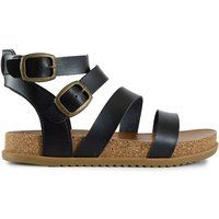 Riemchensandalen mit Korkfußbett und Schnallen