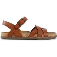 Flache Sandalen mit geflochtenen Riemen