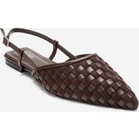 Geflochtene Slingback-Schuhe mit spitzer Kappe