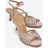 Elegante Riemchen-Stilettos mit Gitter-Detail