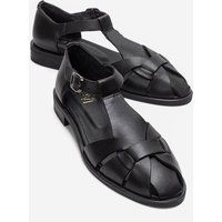 Zeitlose geflochtene Leder-Fischer-Sandalen