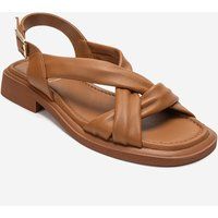 Moderne Leder-Sandalen mit Überkreuzriemen