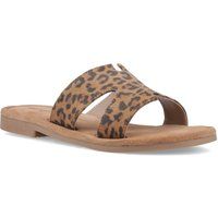 Azalea Pantoletten mit Leopardenmuster