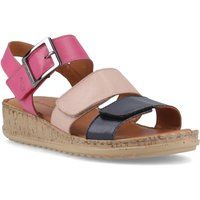Mehrfarbige Leder-Komfortsandalen