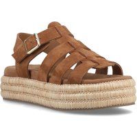 Wildleder-Plateausandalen im Gladiator-Stil