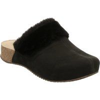 Gemütliche Nubuk-Clogs mit Fellbesatz