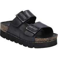 Plateau-Sandalen aus Leder mit Doppelriemen