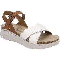 Plateau-Sandalen mit gekreuzten Riemen