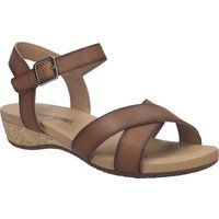 Leder-Riemensandalen mit überkreuzten Gurten
