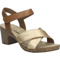 Elegante Leder-Sandalen mit Blockabsatz
