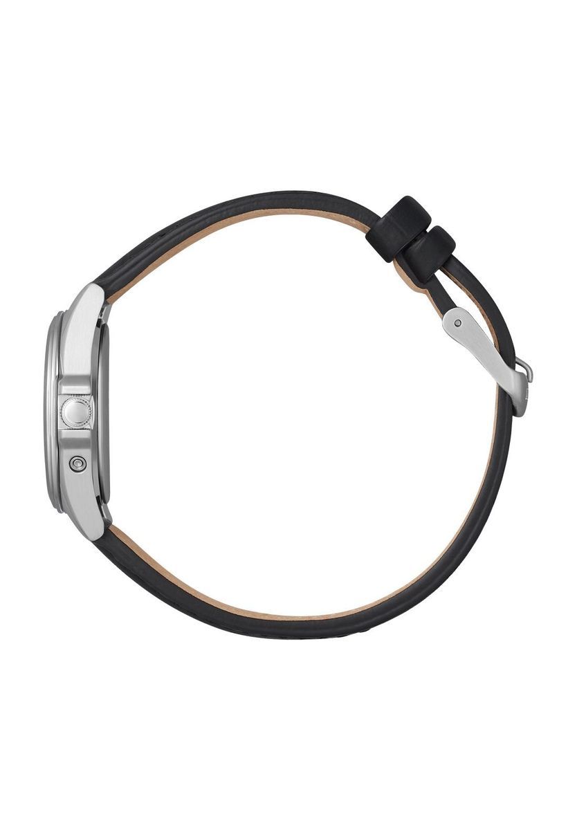 Funkgesteuerte Eco-Drive Uhr mit Lederarmband