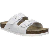 Minimalistische Leder-Pantoletten mit Schnallen