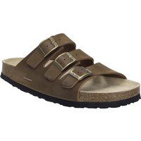 Leder-Pantolette mit drei Riemen