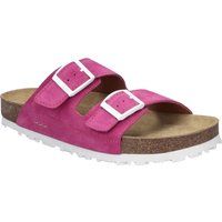 Veloursleder-Sandalen mit Schnallenriemen