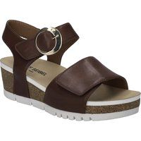 Leder-Keilsandalen mit Schnalle