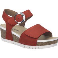 Verstellbare Keilsandalen aus Leder