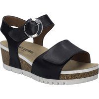 Klassische Plateau-Keilsandalen aus Leder