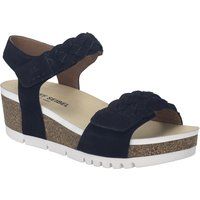 Geflochtene Leder-Keilsandalen mit Plateau