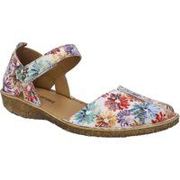 Handgenähte Leder-Sandalen mit Blumenmuster
