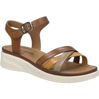 Leder-Keilsandale mit Mehrfachriemen