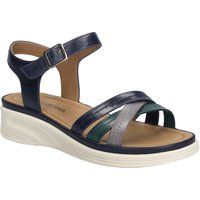 Leder-Keilsandalen mit Mehrfachriemen