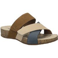 Keilsandalette mit drei Lederriemen