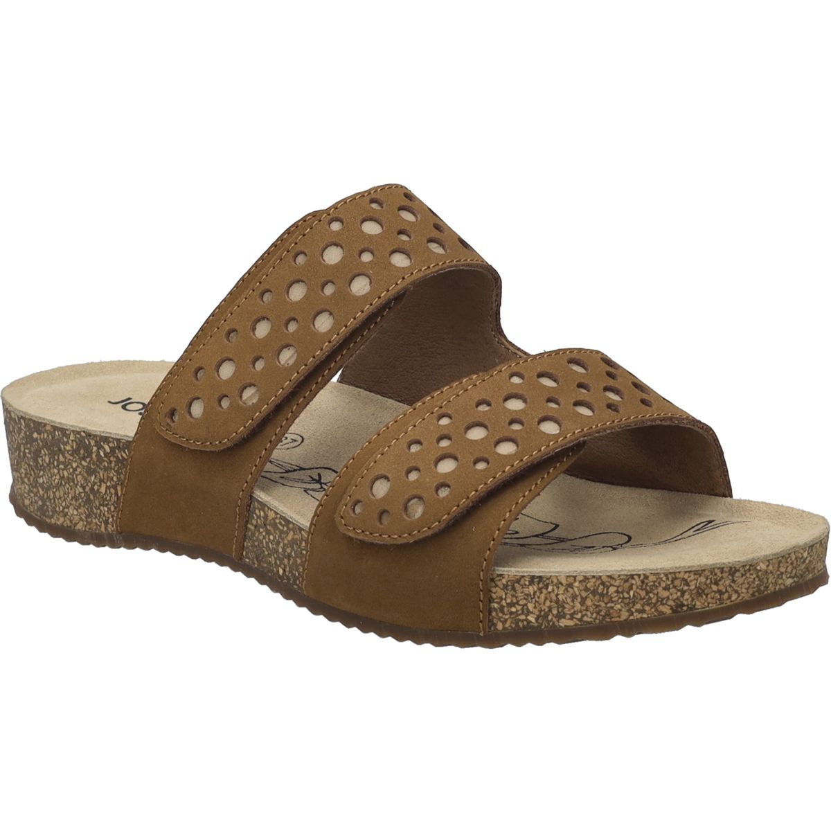 Komfort-Sandalen aus perforiertem Leder