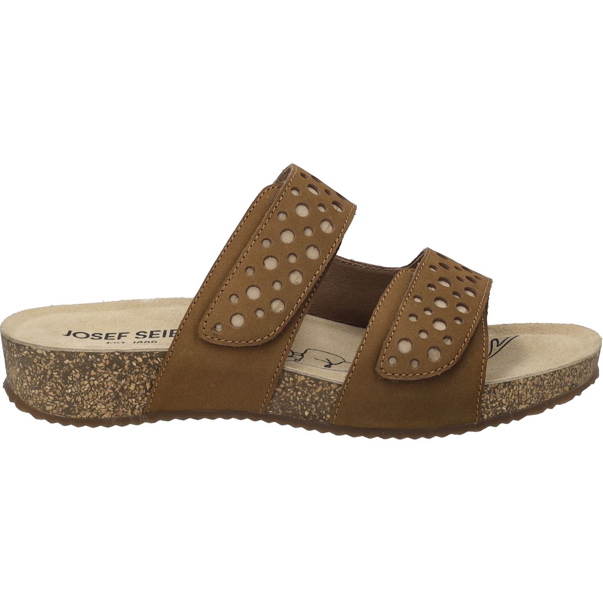 Komfort-Sandalen aus perforiertem Leder