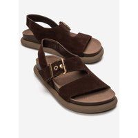 Wildleder-Sandalen mit doppelten Schnallen