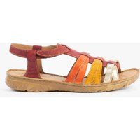 Mehrfarbige Fischer-Sandalen aus Leder