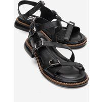 Riemensandalen aus schwarzem Leder