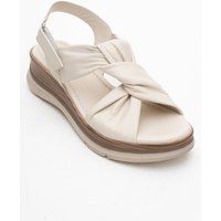 Leder-Sandalen mit Knotendetail