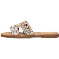 Verzierte H-Riemen Slipper mit Perlen