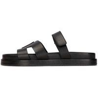 Leder-Plateausandalen mit H-Riemen
