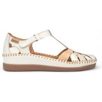 Elegante Leder-Keilsandalen