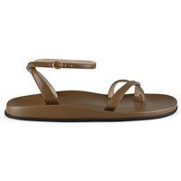 Minimalistische Leder-Sandalen mit Knöchelriemen