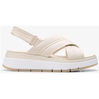 Plateau-Sandalen mit Leder-Kreuzriemen