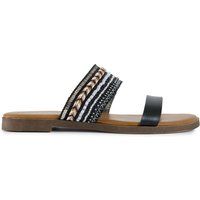 Flache Slipper mit Webdetails