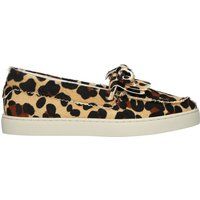 Bootsschuhe mit Leopardenmuster aus Leder