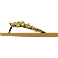 Königlich verzierte Bernstein-Flip-Flops