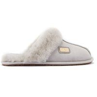 Klassische Lammfell-Wildleder-Mule-Hausschuhe