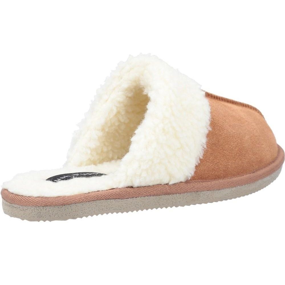 Kuschelige Wildleder-Slipper mit Kunstfell